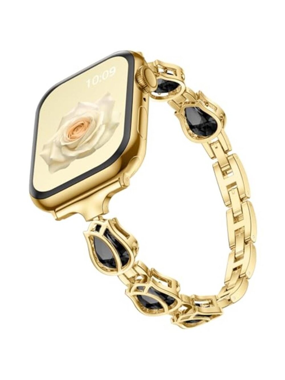 NEW Black/Gold Rose Diamond Luxury Apple Watch Band